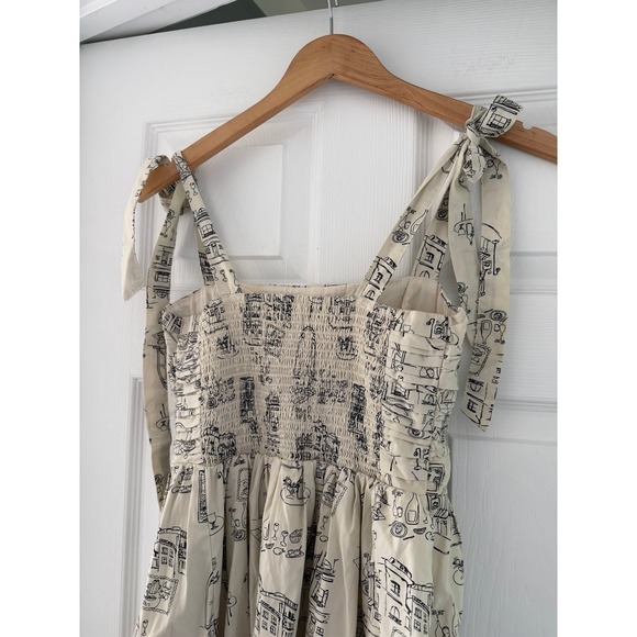 Abercrombie & Fitch Emerson Printed Pleated Maxi Dress Europe Cafe - Picture 6 of 9